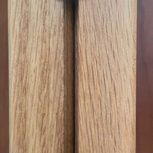 Vintage Solid Oak Hinged Double Photo Frame – Beveled Edge with Brass Hinges - Picture 6 of 6